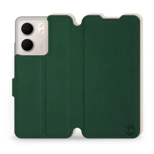 Etui Soft Touch do OPPO A5x - wzór Miejska zieleń z platyną