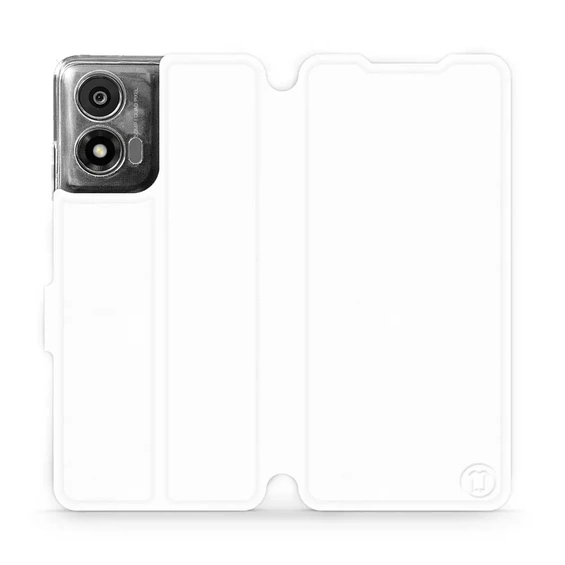Etui do Motorola Moto E14 - wzór White&Orange