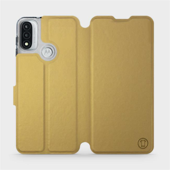 Etui do Motorola Moto E20 - wzór Gold&Orange