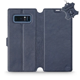 Etui ze skóry naturalnej do Samsung Galaxy Note 8 - wzór Blue Leather