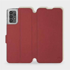 Etui Soft Touch do Samsung Galaxy A32 4g - wzór Zachodząca czerwień z platyną