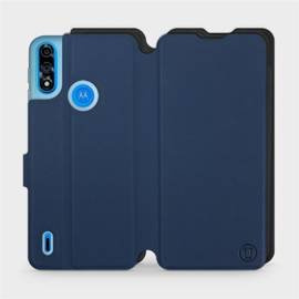 Etui Soft Touch do Motorola Moto E7 Power - wzór Głęboki granat z czernią