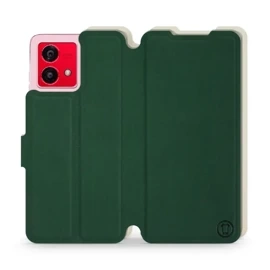 Etui Soft Touch do Motorola Moto G84 - wzór Miejska zieleń z platyną