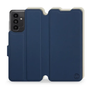 Etui Soft Touch do Samsung Galaxy A13 5G - wzór Głęboki granat z platyną