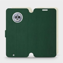 Etui Soft Touch do Motorola Moto G6 - wzór Miejska zieleń z platyną