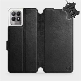 Etui ze skóry naturalnej do Realme 8i - wzór Black Leather