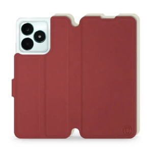 Etui Soft Touch do Realme C51 - wzór Zachodząca czerwień z platyną