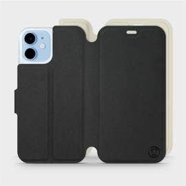 Etui Soft Touch do Apple iPhone 12 mini - wzór Satynowa czerń z platyną
