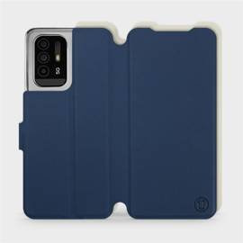 Etui Soft Touch do OPPO Reno 5 Z - wzór Głęboki granat z platyną