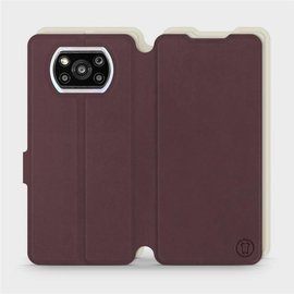 Etui Soft Touch do Xiaomi POCO X3 Pro - wzór Matowy burgund z platyną