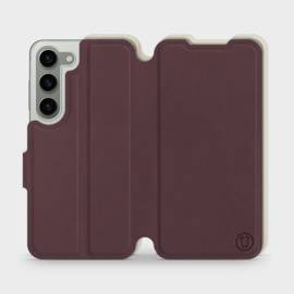 Etui Soft Touch do Samsung Galaxy S23 - wzór Matowy burgund z platyną