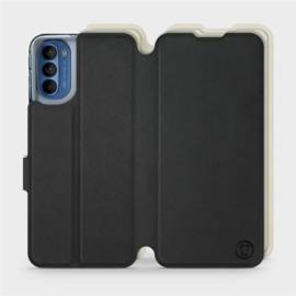 Etui Soft Touch do Motorola Moto G41 - wzór Satynowa czerń z platyną