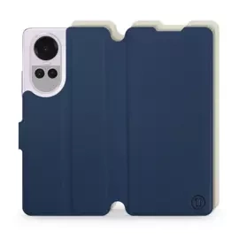 Etui Soft Touch do OPPO Reno 10 Pro 5G - wzór Głęboki granat z platyną