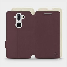 Etui Soft Touch do Nokia 8 Sirocco - wzór Matowy burgund z platyną