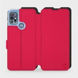 Etui Soft Touch do Motorola Moto G20 - wzór Żywa czerwień z czernią