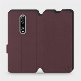 Etui Soft Touch do Xiaomi Mi 9T Pro - wzór Matowy burgund z czernią