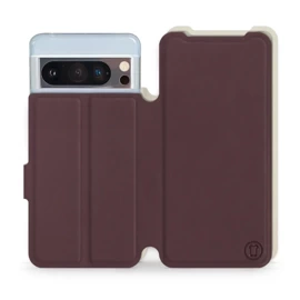Etui Soft Touch do Google Pixel 8 Pro - wzór Matowy burgund z platyną