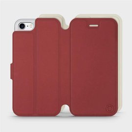 Etui Soft Touch do Apple iPhone 7 - wzór Zachodząca czerwień z platyną