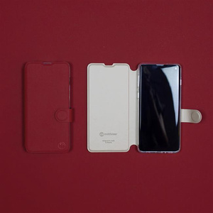 Etui Soft Touch do Motorola Moto G22 - wzór Zachodząca czerwień z platyną