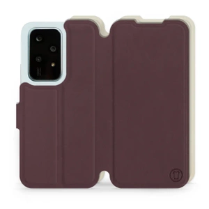 Etui Soft Touch do Huawei Honor 200 Lite - wzór Matowy burgund z platyną