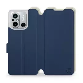 Etui Soft Touch do Xiaomi Redmi 12C - wzór Głęboki granat z platyną