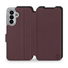 Etui Soft Touch do Samsung Galaxy A17 5G - wzór Matowy burgund z czernią