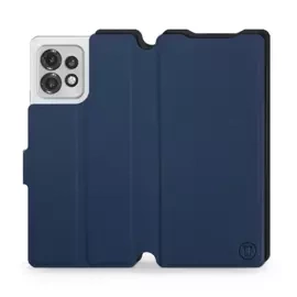 Etui Soft Touch do Motorola Edge 40 Pro - wzór Głęboki granat z czernią