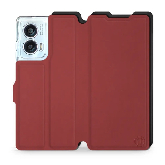 Etui Soft Touch do Motorola Edge 50 Fusion - wzór Zachodząca czerwień z czernią