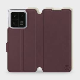 Etui Soft Touch do Xiaomi 13 Pro - wzór Matowy burgund z platyną