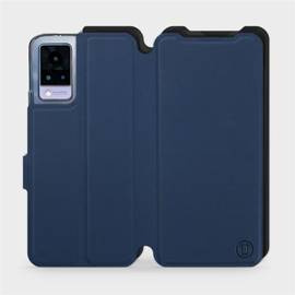 Etui Soft Touch do Vivo V21 5G - wzór Głęboki granat z czernią