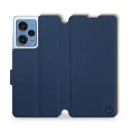 Etui Soft Touch do Xiaomi Redmi Note 12 Pro 5G - wzór Głęboki granat z platyną