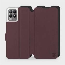 Etui Soft Touch do Realme 8i - wzór Matowy burgund z czernią