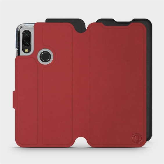 Etui Soft Touch do Xiaomi Redmi 7 - wzór Zachodząca czerwień z czernią