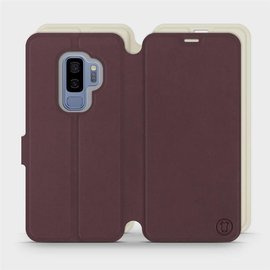 Etui Soft Touch do Samsung Galaxy S9 Plus - wzór Matowy burgund z platyną