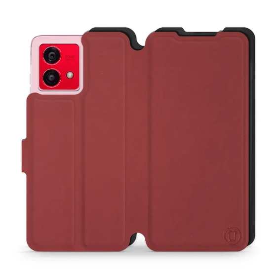 Etui Soft Touch do Motorola Moto G84 - wzór Zachodząca czerwień z czernią