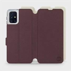 Etui Soft Touch do Samsung Galaxy M31s - wzór Matowy burgund z platyną