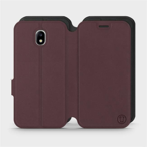 Etui Soft Touch do Samsung Galaxy J3 2017 - wzór Matowy burgund z czernią
