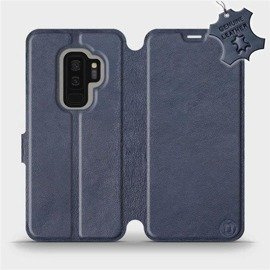 Etui ze skóry naturalnej do Samsung Galaxy S9 Plus - wzór Blue Leather