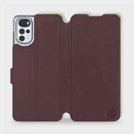 Etui Soft Touch do Motorola Moto G22 - wzór Matowy burgund z platyną