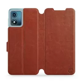 Etui do Motorola Moto E13 - wzór Brown&Orange