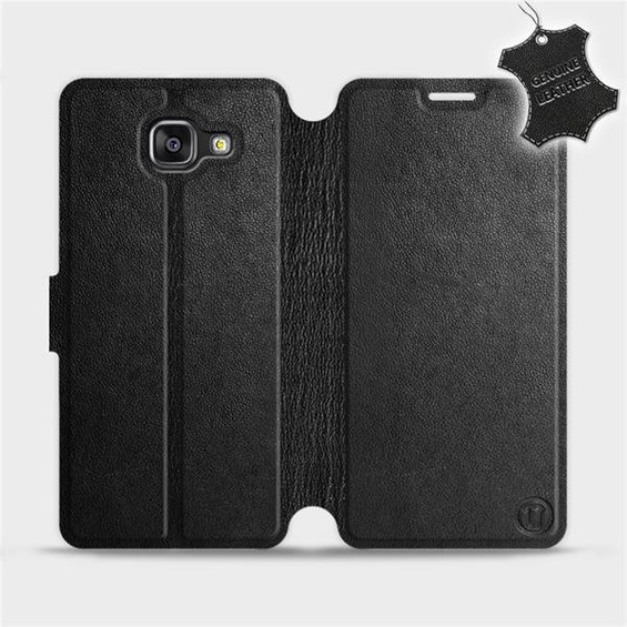 Etui ze skóry naturalnej do Samsung Galaxy A5 2016 - wzór Black Leather