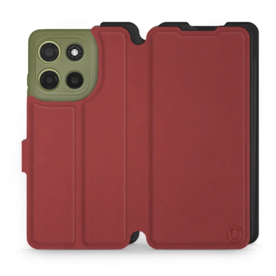 Etui Soft Touch do Motorola Moto G15 - wzór Zachodząca czerwień z czernią