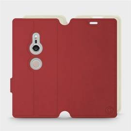 Etui Soft Touch do Sony Xperia XZ2 - wzór Zachodząca czerwień z platyną