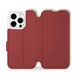 Etui Soft Touch do Apple iPhone 15 Pro - wzór Zachodząca czerwień z platyną