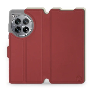 Etui Soft Touch do OnePlus 12R - wzór Zachodząca czerwień z platyną