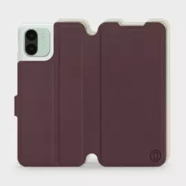 Etui Soft Touch do Xiaomi Redmi A2 - wzór Matowy burgund z platyną