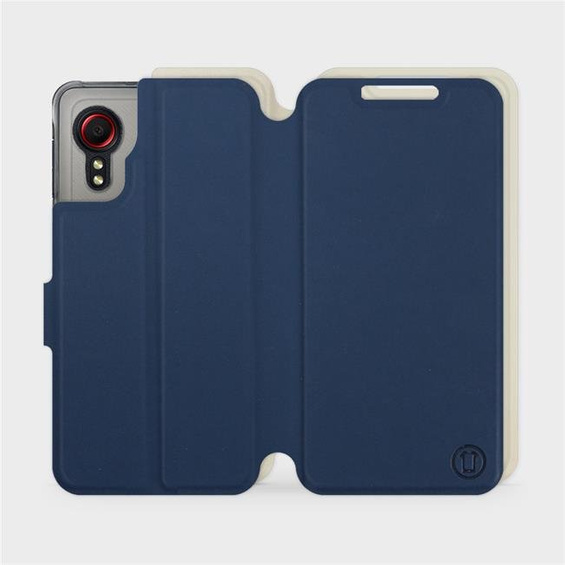 Etui Soft Touch do Samsung Galaxy Xcover 5 - wzór Głęboki granat z platyną