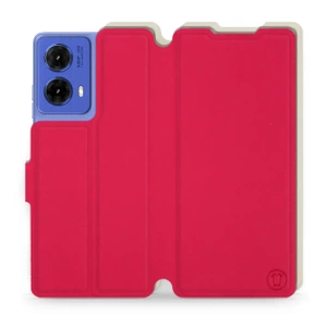 Etui Soft Touch do Motorola Moto G85 5G - wzór Żywa czerwień z platyną