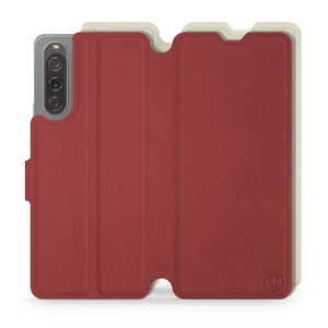 Etui Soft Touch do Sony Xperia 10 V - wzór Zachodząca czerwień z platyną