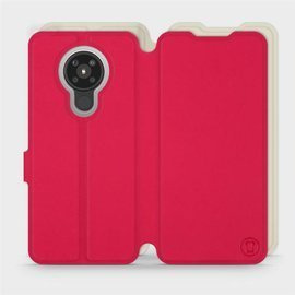 Etui Soft Touch do Nokia 5.3 - wzór Żywa czerwień z platyną